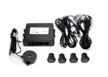 ΣΥΣΤΗΜΑ ΠΑΡΚΑΡΙΣΜΑΤΟΣ 12V ΜΕ 4 ΑΙΣΘΗΤΗΡΕΣ ΓΙΑ ΜΕΤΑΛΛΙΚΟΥΣ ΠΡΟΦΥΛΑΚΤΗΡΕΣ ΠΙΣΩ ΣΕ ΜΑΥΡΟ ΧΡΩΜΑ ΜΕ BUZZER DGA - 1 σετ.