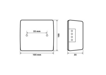 ΔΕΞΙ ΠΙΣΩ ΦΑΝΑΡΙ 12/24V C-LED LOOK (25 LED) - 1ΤΕΜ.