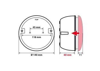 ΒΑΣΗ ΠΛΑΣΤΙΚΗ ΓΙΑ ΦΩΣ ΦΟΡΤΗΓΟΥ ΣΤΡΟΓΓΥΛΟ 140mm 1ΤΕΜ.