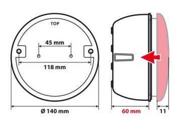 ΒΑΣΗ ΠΛΑΣΤΙΚΗ ΓΙΑ ΦΩΣ ΦΟΡΤΗΓΟΥ ΣΤΡΟΓΓΥΛΟ 140mm 1ΤΕΜ.