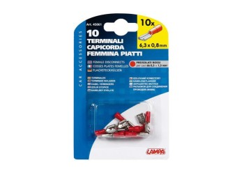 ΦΙΣΑΚΙΑ (ΘΗΛΥΚΑ - ΚΟΚΚΙΝΑ - 6.3 Χ 0.8mm) - 10 ΤΕΜ.