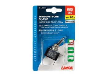 ΔΙΑΚΟΠΤΗΣ ΑΕΡΟΠΟΡΙΚΟΥ ΤΥΠΟΥ 2 ΘΕΣΕΩΝ 12,2mm 12V 20A ΜΕ LED ΚΟΚΚΙΝΟ