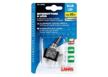 ΔΙΑΚΟΠΤΗΣ ΑΕΡΟΠΟΡΙΚΟΥ ΤΥΠΟΥ 2 ΘΕΣΕΩΝ 12,2mm 12V 20A ΜΕ LED ΜΠΛΕ