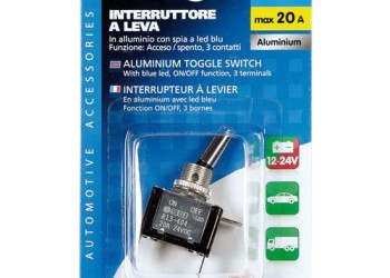 ΔΙΑΚΟΠΤΗΣ ΑΕΡΟΠΟΡΙΚΟΥ ΤΥΠΟΥ 2 ΘΕΣΕΩΝ 12,2mm 12V 20A ΜΕ LED ΜΠΛΕ