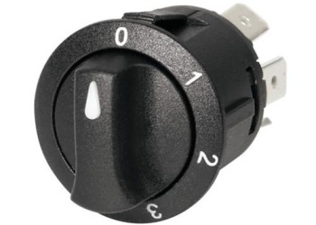 ΔΙΑΚΟΠΤΗΣ 4 ΘΕΣΕΩΝ 12/24V 10A ΣΤΡΟΓΓΥΛΟΣ 23mm