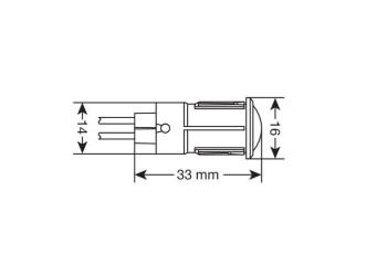 ΛΑΜΠΑΚΙ ΣΥΝΑΓΕΡΜΟΥ 12/24V 14mm ΚΟΚΚΙΝΟ