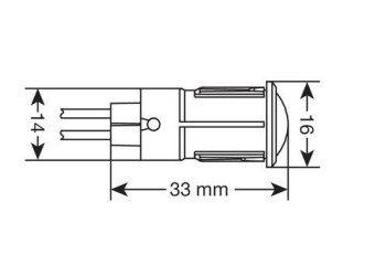 ΛΑΜΠΑΚΙ ΣΥΝΑΓΕΡΜΟΥ 12/24V 14mm ΚΟΚΚΙΝΟ