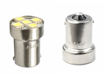 Λάμπα Ba15s (R10W /P21W) 5xSMD 5050 12V Λευκή 2τεμ