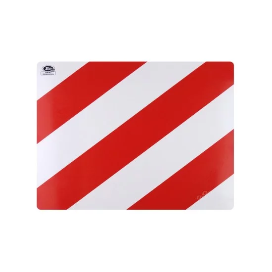Amio - ΑΝΑΚΛΑΣΤΙΚΟ ΣΗΜΑ ΠΡΟΕΞΕΧΟΝΤΟΣ ΦΟΡΤΙΟΥ ΚΟΚΚΙΝΟ/ΑΣΠΡΟ ΑΡΙΣΤΕΡΟ ΑΛΟΥΜΙΝΙΟΥ 40x30cm 1ΤΕΜ (E52004/AM)
