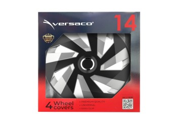 Amio - ΤΑΣΙΑ 14" HUBCAP VECTOR RC SILVER BLACK ΣΕΤ 4 ΤΕΜ ΣΕ ΚΟΥΤΙ (5223/AM)