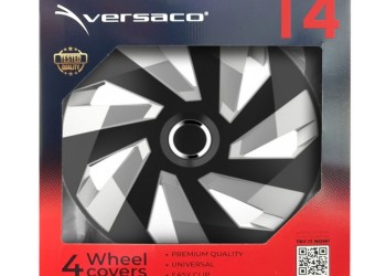 Amio - ΤΑΣΙΑ 14" HUBCAP VECTOR RC SILVER BLACK ΣΕΤ 4 ΤΕΜ ΣΕ ΚΟΥΤΙ (5223/AM)