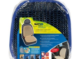 Πλατοκάθισμα Natur-Fresh με ξύλινες Μπλε χάντρες και ύφασμα και μεταλικό πλαίσιο 1 τεμ.