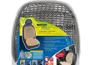 Πλατοκάθισμα Natur-Fresh με ξύλινες Γκρι χάντρες και ύφασμα και μεταλικό πλαίσιο 1 τεμ.