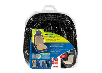 Πλατοκάθισμα Natur-Fresh με ξύλινες Μαύρες χάντρες και ύφασμα και μεταλικό πλαίσιο 1 τεμ.