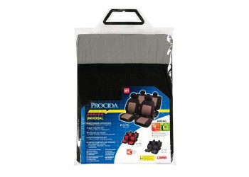 ΚΑλύμματα Καθισμάτων PRODICA SET 4τεμ. Μαύρο/Γκρι