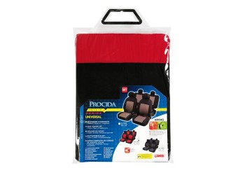 Καλύμματα Καθισμάτων PRODICA SET 4τεμ. Μαύρο/Κόκκινο