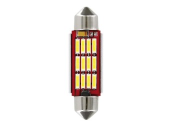 ΛΑΜΠΑΚΙ ΠΛΑΦΟΝΙΕΡΑΣ 12V 12x41mm 150lm ΛΕΥΚΟ MEGA-LED12 (ΔΙΠΛΗΣ ΠΟΛΙΚΟΤΗΤΑΣ- CAN-BUS) BLISTER 1ΤΕΜ.