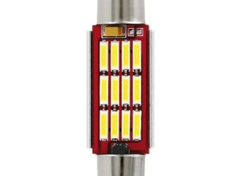 ΛΑΜΠΑΚΙ ΠΛΑΦΟΝΙΕΡΑΣ 12V 12x41mm 150lm ΛΕΥΚΟ MEGA-LED12 (ΔΙΠΛΗΣ ΠΟΛΙΚΟΤΗΤΑΣ- CAN-BUS) BLISTER 1ΤΕΜ.
