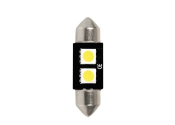 ΛΑΜΠΑΚΙ ΠΛΑΦΟΝΙΕΡΑΣ C5W 12V 10x36mm HYPER-LED6 ΛΕΥΚΟ 2SMDx3chips (ΔΙΠΛΗΣ ΠΟΛΙΚΟΤΗΤΑΣ- CAN-BUS) 1ΤΕΜ.