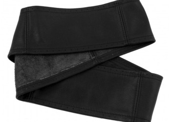 CarCommerce - ΡΑΦΤΟ ΚΑΛΥΜΜΑ ΤΙΜΟΝΙΟΥ STANDARD 39-41 cm (ΜΑΥΡΟ/ΜΑΥΡΕΣ ΡΑΦΕΣ/ΔΕΡΜΑΤΙΝΗ) - 1 τεμ. (61381-CC)