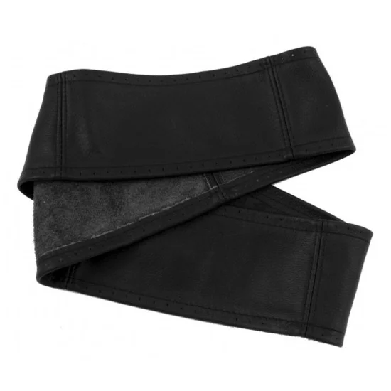 CarCommerce - ΡΑΦΤΟ ΚΑΛΥΜΜΑ ΤΙΜΟΝΙΟΥ STANDARD 39-41 cm (ΜΑΥΡΟ/ΜΑΥΡΕΣ ΡΑΦΕΣ/ΔΕΡΜΑΤΙΝΗ) - 1 τεμ. (61381-CC)