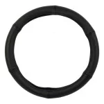 CarCommerce - ΡΑΦΤΟ ΚΑΛΥΜΜΑ ΤΙΜΟΝΙΟΥ STANDARD 39-41 cm (ΜΑΥΡΟ/ΜΑΥΡΕΣ ΡΑΦΕΣ/ΔΕΡΜΑΤΙΝΗ) - 1 τεμ. (61381-CC)