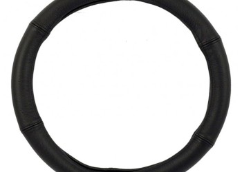 CarCommerce - ΡΑΦΤΟ ΚΑΛΥΜΜΑ ΤΙΜΟΝΙΟΥ STANDARD 39-41 cm (ΜΑΥΡΟ/ΜΑΥΡΕΣ ΡΑΦΕΣ/ΔΕΡΜΑΤΙΝΗ) - 1 τεμ. (61381-CC)