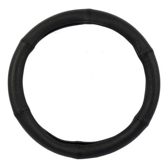 CarCommerce - ΡΑΦΤΟ ΚΑΛΥΜΜΑ ΤΙΜΟΝΙΟΥ STANDARD 39-41 cm (ΜΑΥΡΟ/ΜΑΥΡΕΣ ΡΑΦΕΣ/ΔΕΡΜΑΤΙΝΗ) - 1 τεμ. (61381-CC)