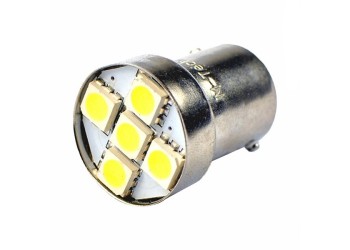 Λάμπα Ba15s (R10W /P21W) 5xSMD 5050 12V Λευκή 2τεμ