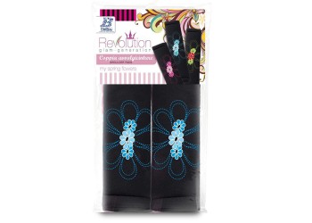 Bottari - ΜΑΞΙΛΑΡΑΚΙΑ ΖΩΝΗΣ ΜΑΥΡΑ ΜΕ ΜΠΛΕ ΛΟΥΛΟΥΔΙΑ - 1 set (ΒΟΤ29164)