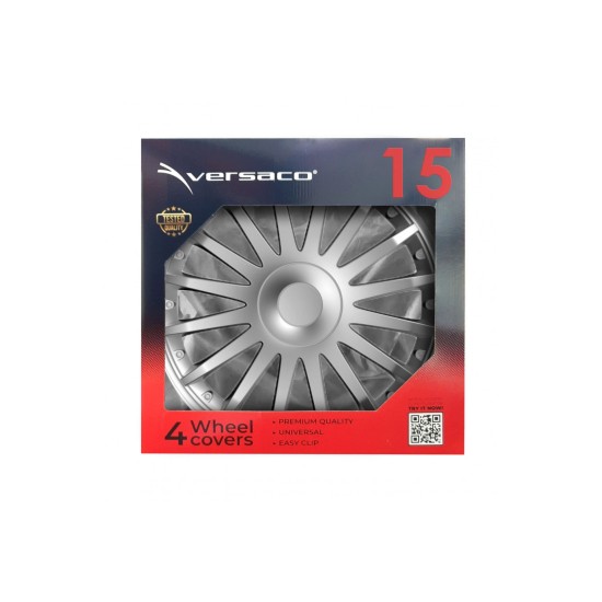 Amio - ΤΑΣΙΑ 15" CRYSTAL ΑΣΗΜΙ - ΣΕΤ 4ΤΕΜ ΣΕ KOYTI (6315/AM)