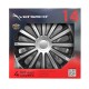 Amio - ΤΑΣΙΑ 14" HUBCAP TREND SILVER BLACK - ΣΕΤ 4ΤΕΜ ΣΕ ΚΟΥΤΙ (6834/AM)