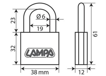 ΛΟΥΚΕΤΟ 40mm STANDARD ΜΕ 3 ΚΛΕΙΔΙΑ