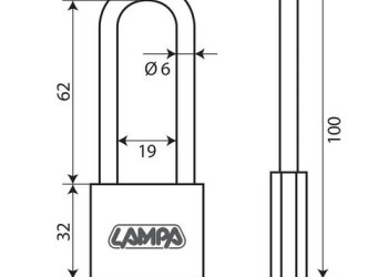 ΛΟΥΚΕΤΟ 50mm XL STANDARD ΜΕ 3 ΚΛΕΙΔΙΑ