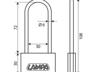 ΛΟΥΚΕΤΟ 50mm XL BASIC ΜΕ 3 ΚΛΕΙΔΙΑ