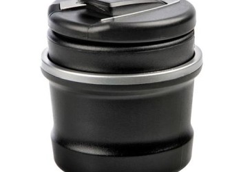 ΣΤΑΧΤΟΔΟΧΕΙΟ-ΤΑΣΑΚΙ-ΠΟΤΗΡΟΘΗΚΗ-ΚΑΛΑΘΑΚΙ ΣΚΟΥΠΙΔΙΩΝ ΜΑΥΡΟ ΜΕ ΦΩΣ ΜΠΛΕ ASH-TRAY 2in1 85x95mm