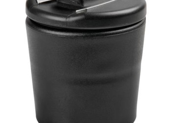 ΣΤΑΧΤΟΔΟΧΕΙΟ-ΤΑΣΑΚΙ-ΠΟΤΗΡΟΘΗΚΗ-ΚΑΛΑΘΑΚΙ ΣΚΟΥΠΙΔΙΩΝ ΜΑΥΡΟ ΜΕ ΦΩΣ ΜΠΛΕ ASH-TRAY 2in1 85x95mm