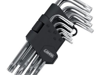 TORX ΚΛΕΙΔΙΑ 9 ΤΕΜΑΧΙΩΝ (T10/15/20/25/27/30/40/45/50)  ΧΡΩΜΙΟ-ΒΑΝΑΔΙΟ (CRV)