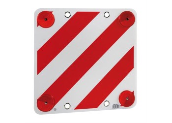 ΑΝΑΚΛΑΣΤΙΚΟ ΣΗΜΑ ΠΡΟΕΞΕΧΟΝΤΟΣ ΦΟΡΤΙΟΥ ΚΟΚΚΙΝΟ/ΑΣΠΡΟ 50x50cm 1ΤΕΜ