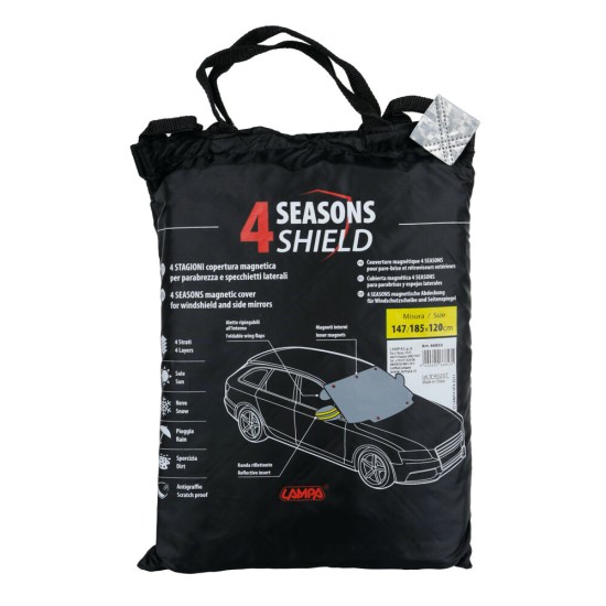 ΑΝΤΙΠΑΓΩΤΙΚΗ ΗΛΙΟΠΡΟΣΤΑΣΙΑ ΕΞΩΤΕΡΙΚΗ ΠΑΡΜΠΡΙΖ 4 SEASONS ΜΕ 2 ΚΑΛΥΜΜΑΤΑ ΚΑΘΡΕΠΤΗ 147Χ184Χ120cm