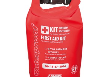 ΦΑΡΜΑΚΕΙΟ ΚΙΤ ΠΡΩΤΩΝ ΒΟΗΘΕΙΩΝ DIN13167-2014 ΓΙΑ ΜΟΤΟ/ΠΟΔΗΛΑΤΟ 16 Χ 12 Χ 5 cm (ΑΔΙΑΒΡΟΧΗ ΘΗΚΗ)