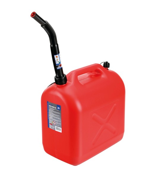 ΜΠΕΤΟΝΙ-ΚΑΝΙΣΤΡΟ ΠΛΑΣΤΙΚΟ ΓΙΑ ΜΕΤΑΦΟΡΑ ΚΑΥΣΙΜΟΥ ΜΕ ΕΥΚΑΜΠΤΟ ΜΑΚΡΥ ΣΤΟΜΙΟ ΑΣΦΑΛΕΙΑΣ ΚΟΚΚΙΝΟ JERRY CAN 20lt LAMPA  - 1 TEM.