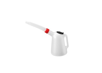 ΔΟΧΕΙΟ ΠΛΑΣΤΙΚΟ (HDPE) ΓΙΑ ΜΕΤΑΦΟΡΑ ΛΑΔΙΟΥ ΜΕ ΕΥΚΑΜΠΤΟ ΜΑΚΡΥ ΣΤΟΜΙΟ ΚΑΙ ΚΑΠΑΚΙ ΛΕΥΚΟ 1000ml LAMPA  - 1 TEM.