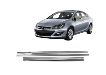 TRIM ΜΑΡΚΕ ΠΑΡΑΘΥΡΩΝ ΑΥΤΟΚΟΛΛΗΤΑ ΧΡΩΜΙΟΥ 4ΤΕΜ. ΓΙΑ OPEL ASTRA J 4D 2012+