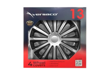 Amio - ΤΑΣΙΑ 13" HUBCAP TREND SILVER BLACK - ΣΕΤ 4ΤΕΜ ΣΕ ΚΟΥΤΙ - 4 ΤΕΜ. (6827/AM)