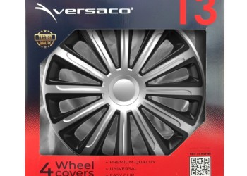 Amio - ΤΑΣΙΑ 13" HUBCAP TREND SILVER BLACK - ΣΕΤ 4ΤΕΜ ΣΕ ΚΟΥΤΙ - 4 ΤΕΜ. (6827/AM)