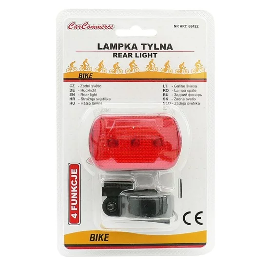 CarCommerce - ΦΩΣ ΠΟΔΗΛΑΤΟΥ ΟΠΙΣΘΙΟ ΜΠΑΤΑΡΙΑΣ ΜΕ 3LED ΚΑΙ 4 ΛΕΙΤΟΥΡΓΙΕΣ - 1 τεμ. (68422-CC)