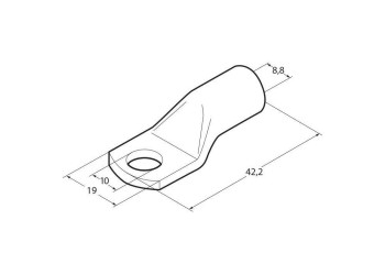 ΑΚΡΟΔΕΚΤΕΣ ΚΑΛΩΔΙΩΝ ΜΠΑΤΑΡΙΑΣ 35 mm²  ΜΕ ΤΡΥΠΑ 10mm 5ΤΕΜ