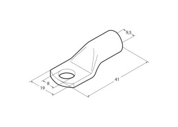 ΑΚΡΟΔΕΚΤΕΣ ΚΑΛΩΔΙΩΝ ΜΠΑΤΑΡΙΑΣ 50mm²  ΜΕ ΤΡΥΠΑ 8mm 5ΤΕΜ
