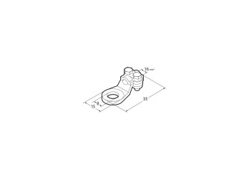 ΑΚΡΟΔΕΚΤΕΣ ΚΑΛΩΔΙΩΝ ΜΠΑΤΑΡΙΑΣ 16mm²  ΜΕ ΤΡΥΠΑ 8mm ΜΕ ΠΛΑΚΑ ΣΥΣΦΙΞΗΣ 2ΤΕΜ